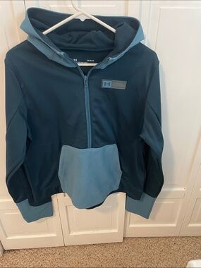 Under Armour Two-Tone Blue Youth Zip Hoodie